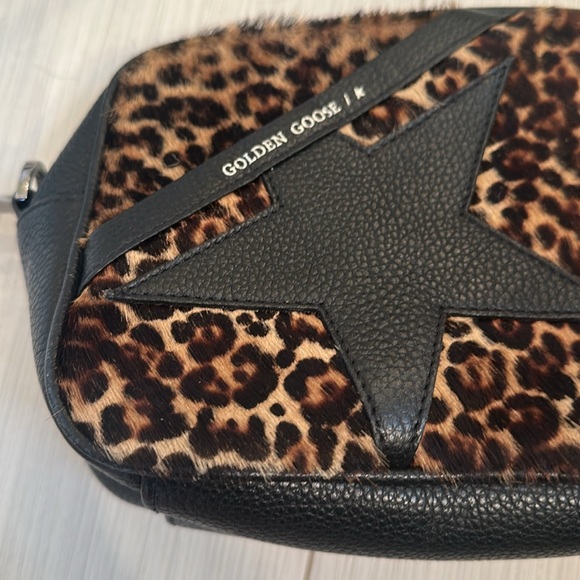 GOLDEN GOOSE Pony Hair Star Bag in Black & Brown Leopard - Picture 6 of 13